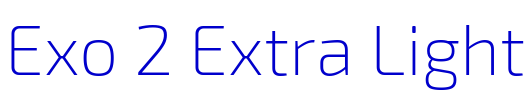 Exo 2 Extra Light 字体